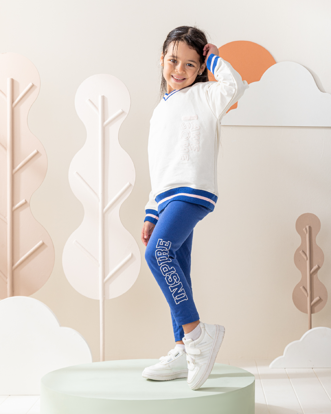 Grl Pwr Awesome Children's Pajamas Girls Sweatshirt and Leggings